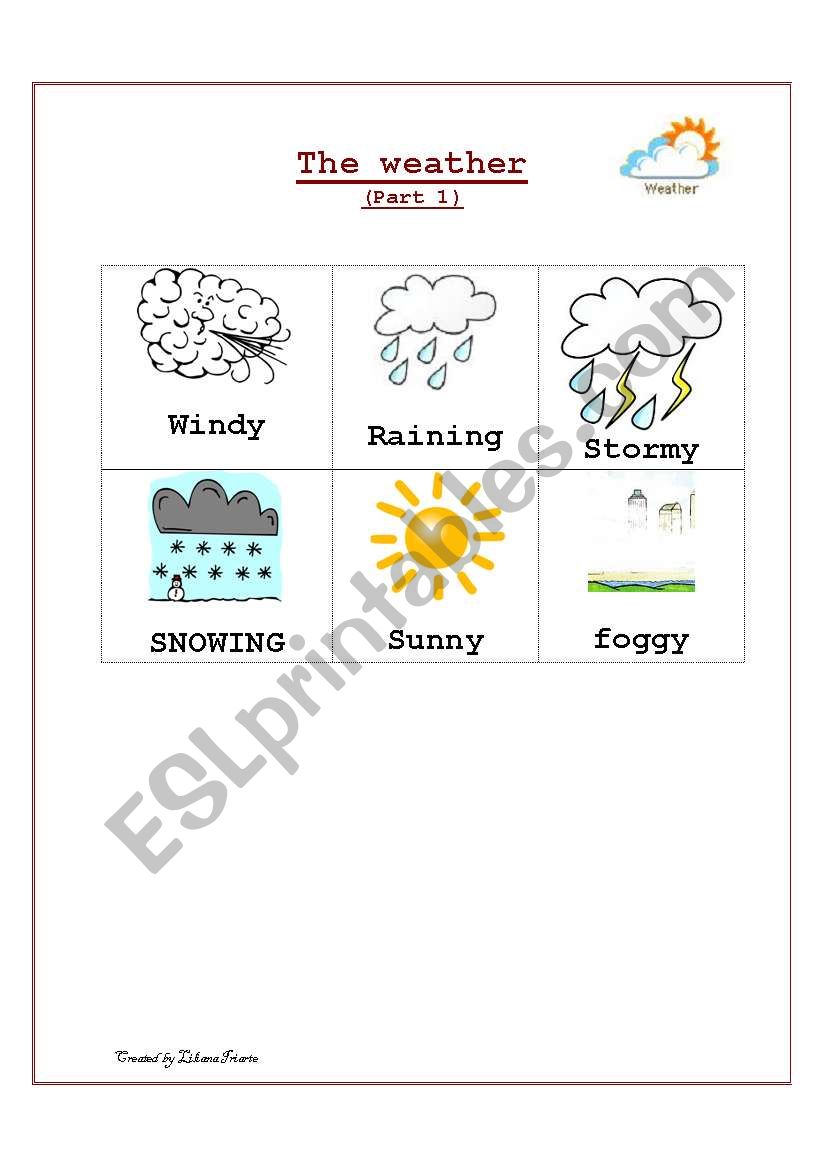 The weather Part1 worksheet