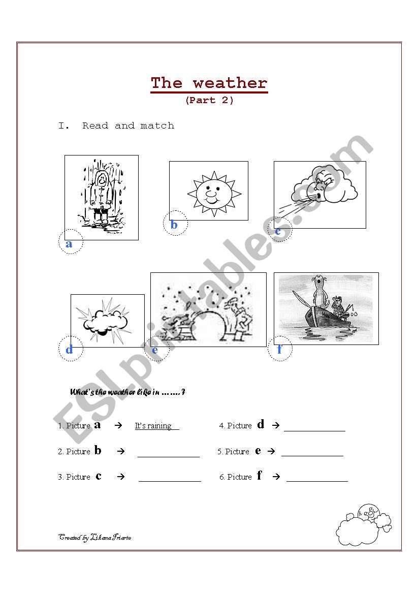 The weather Part 2 worksheet