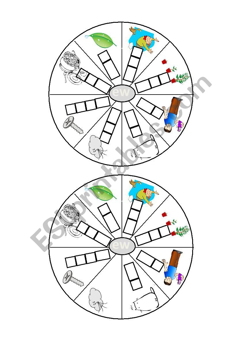 Phonic Wheel - ew worksheet