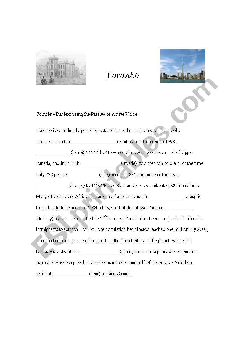 Passive voice: Simple past  worksheet