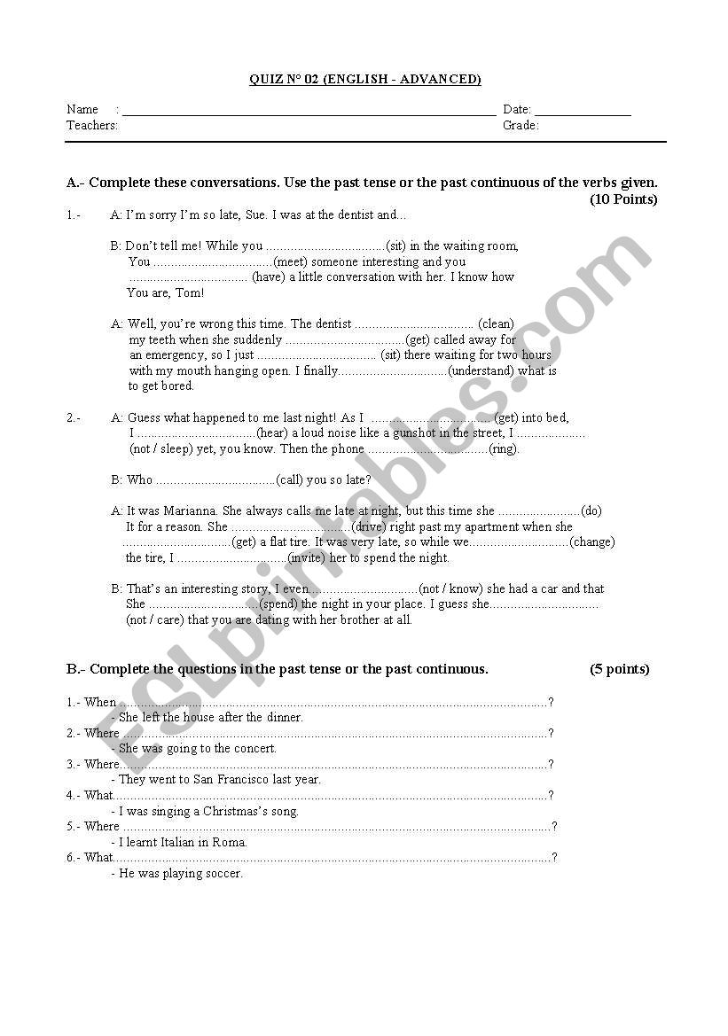 EXAM 3 worksheet