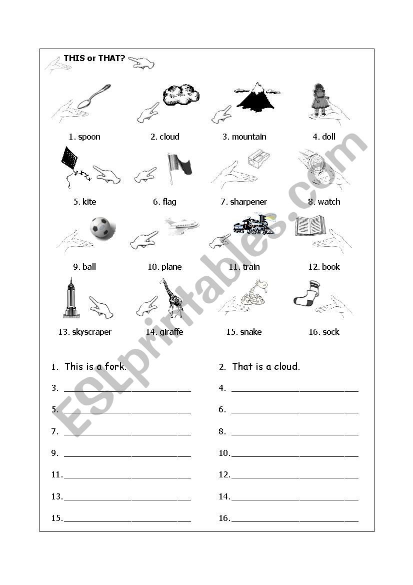 This or That worksheet