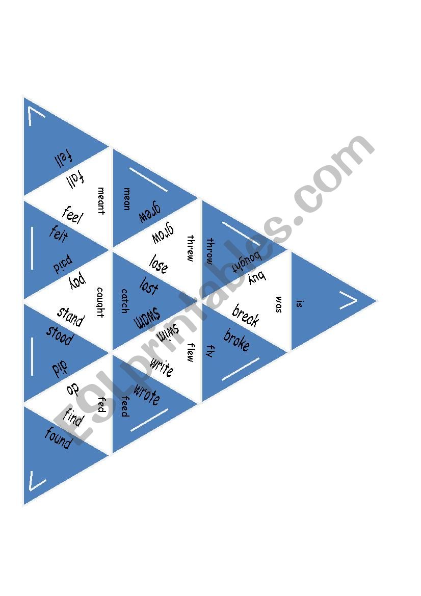 Trimino - Irregular verbs game