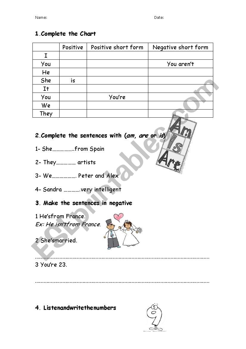 To be worksheet