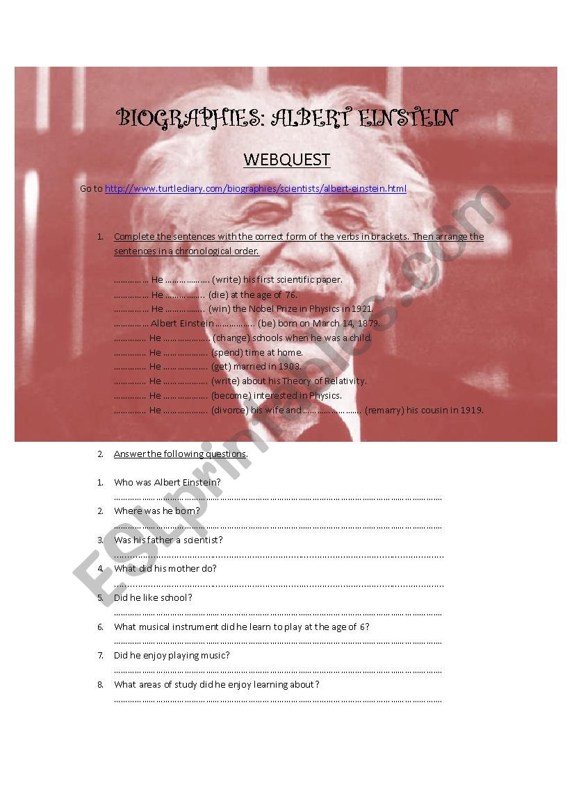 Famous people - Past Simple worksheet