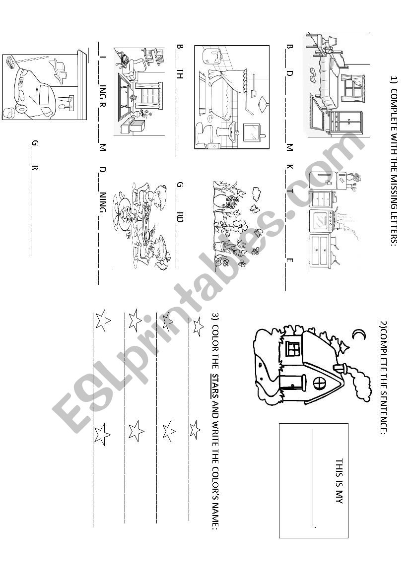 PARTS OF THE HOUSE REVIEW worksheet