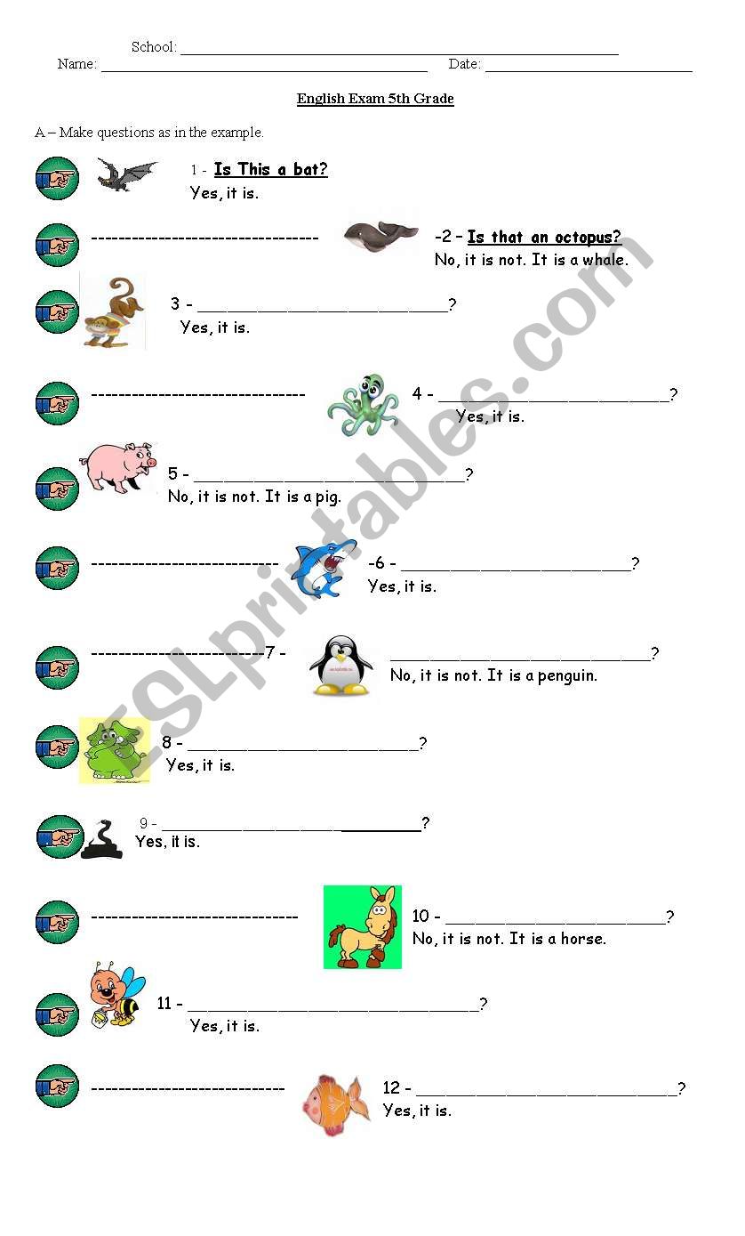 Demonstrative Pronouns Singular - Interrogative Form