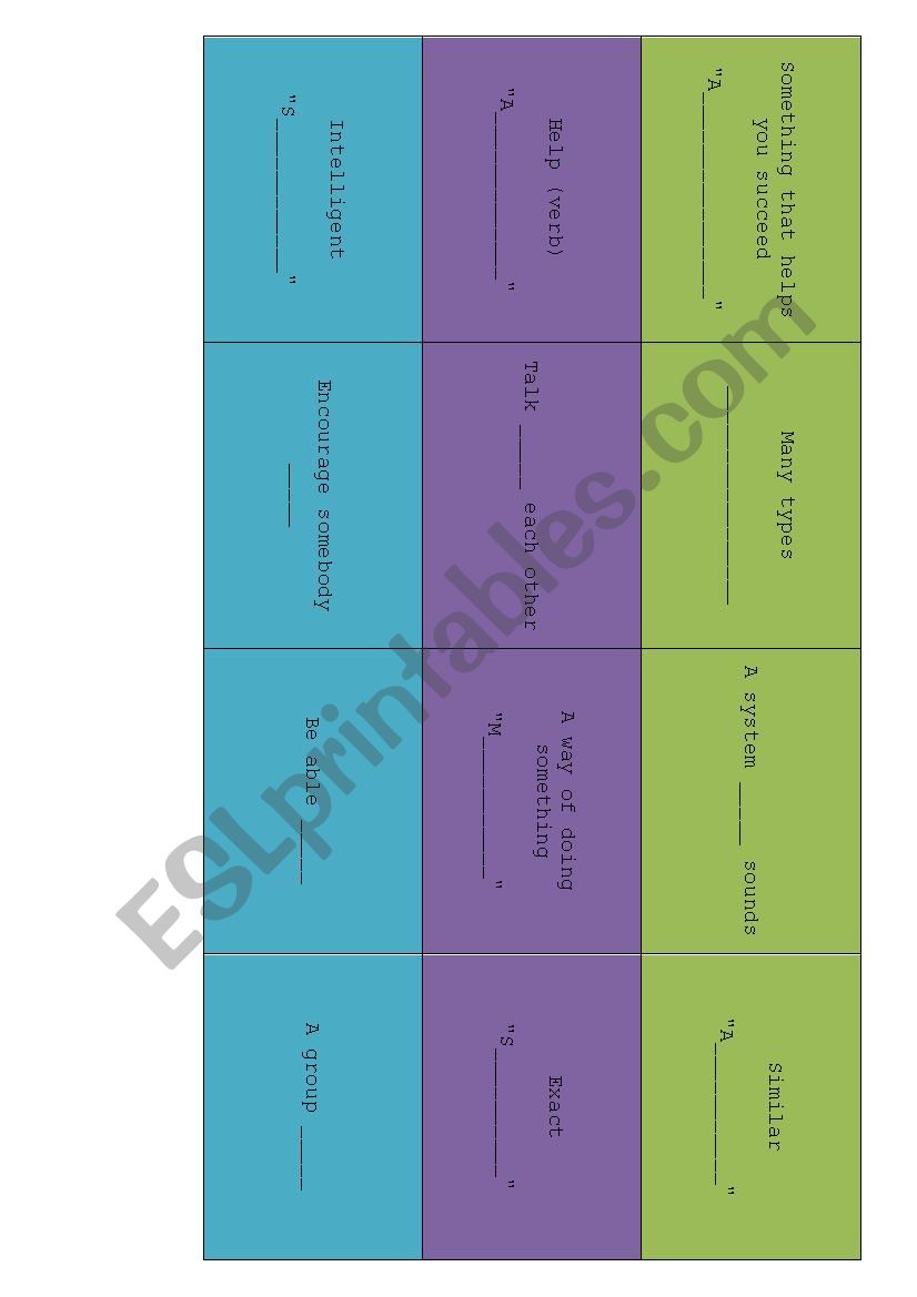 Prepositional phrases communicative game