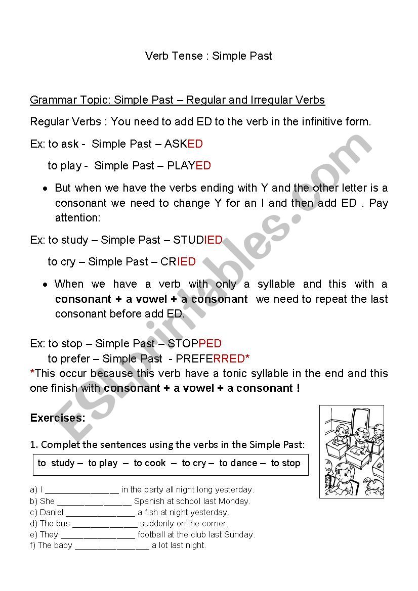 Simple Past Tense - Regular Verbs