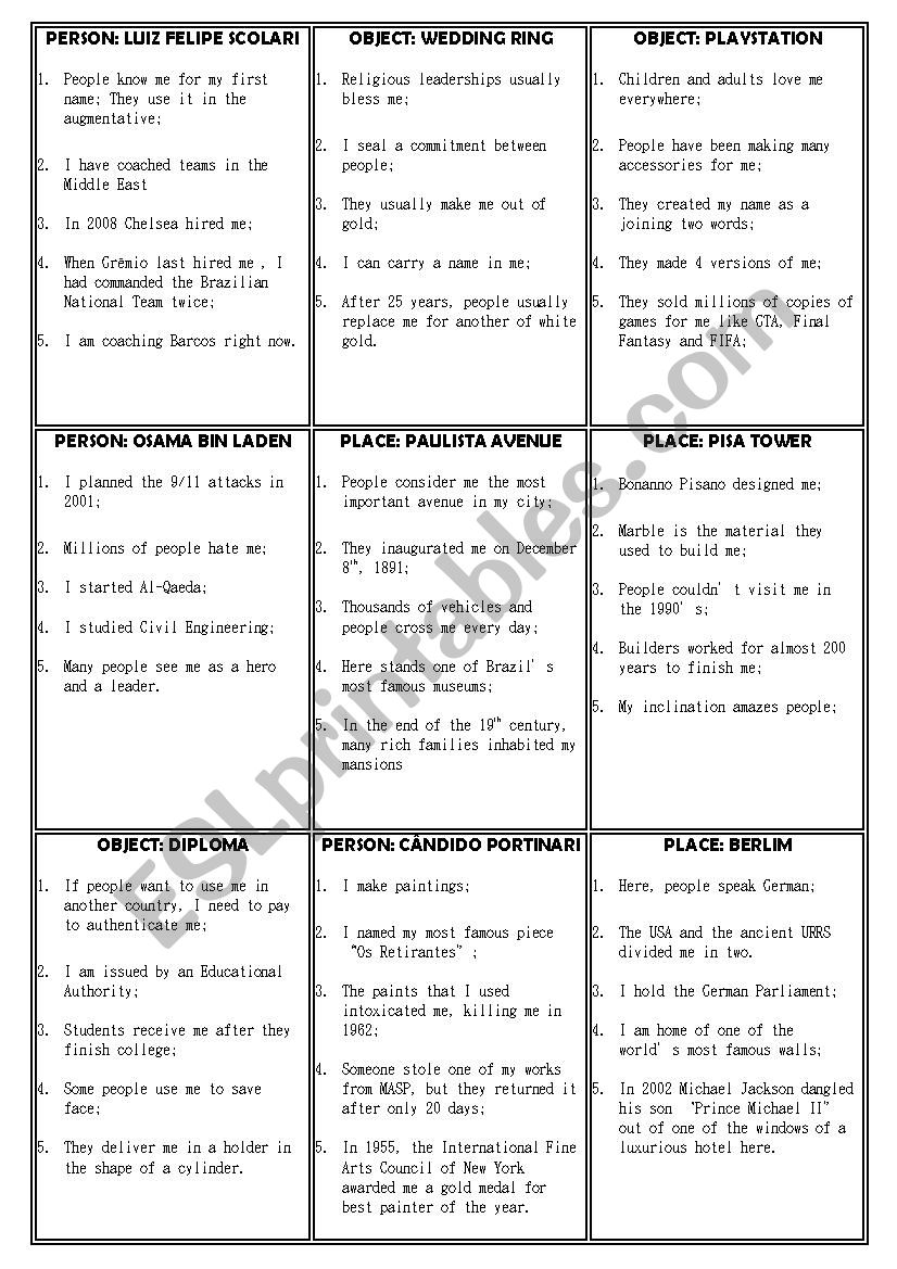 Passive Voice Trivia Card Game