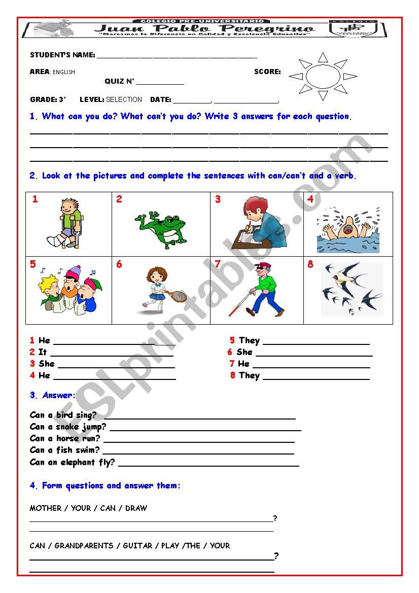 should and shouldnÂ´t worksheet