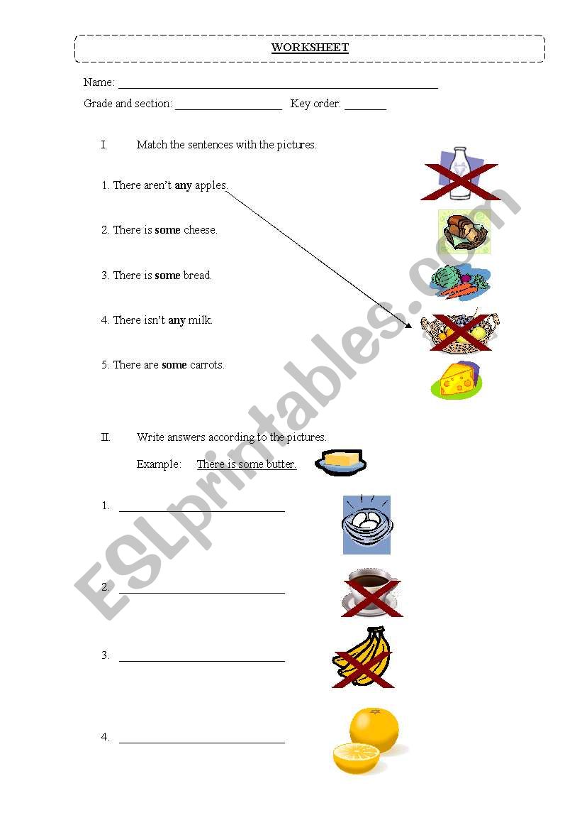  Some and Any worksheet