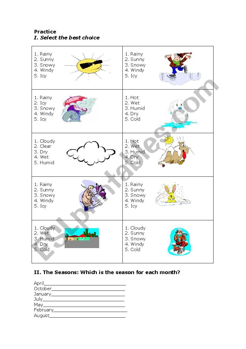 The Weather worksheet