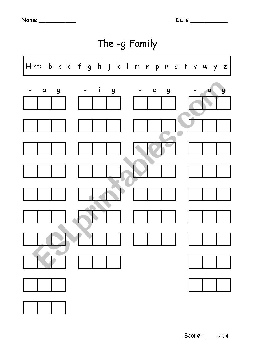 CVC Words worksheet