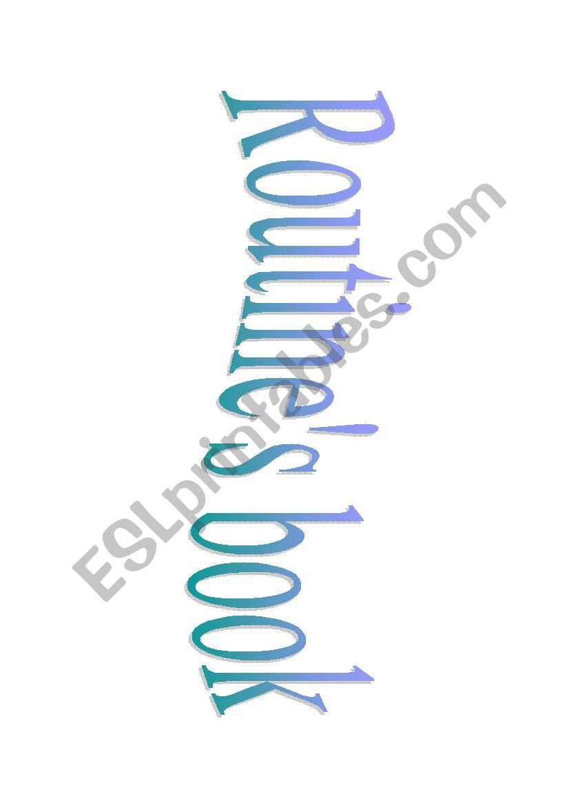 RoutineÂ´s book worksheet