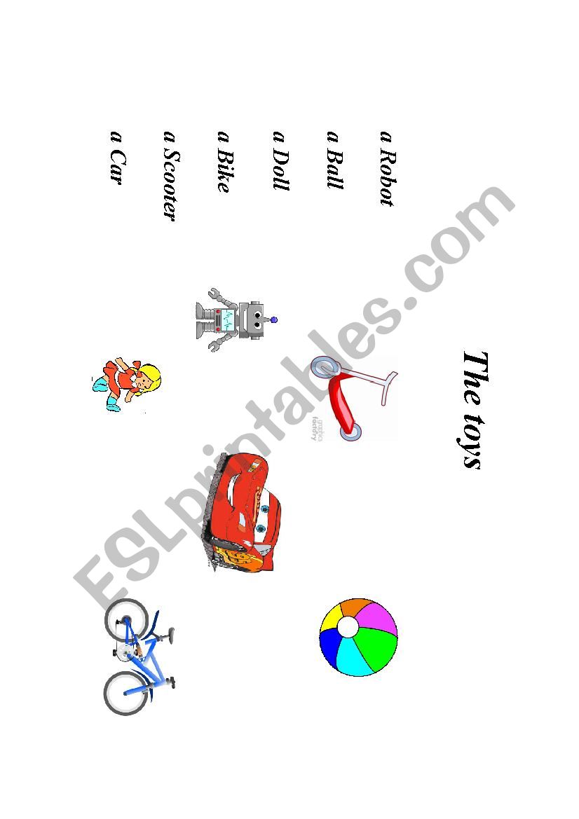 Toys worksheet