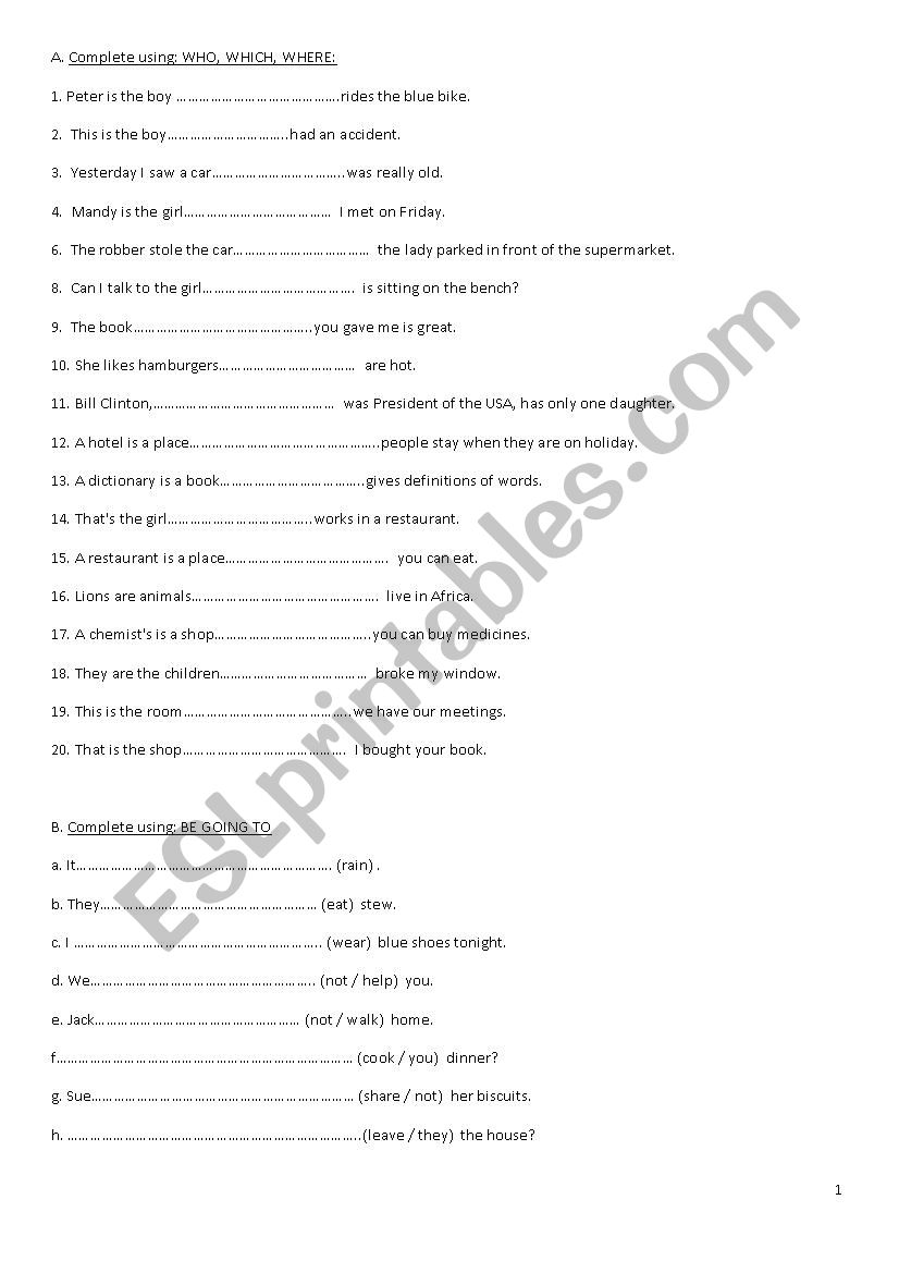 worksheet worksheet