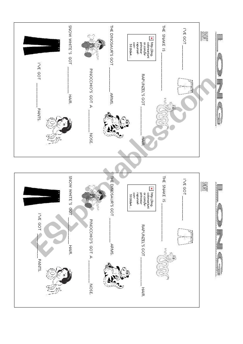 ADJECTIVES: Long or Short? worksheet