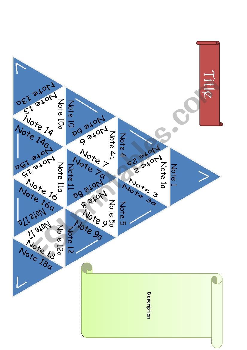 Trimino Template for MS Word (in blue and white)