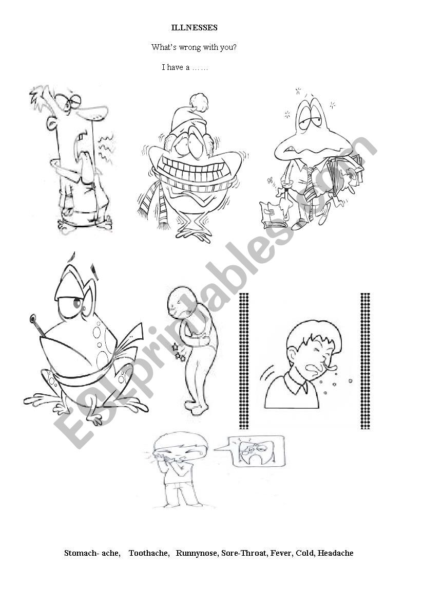 ILLNESSES worksheet