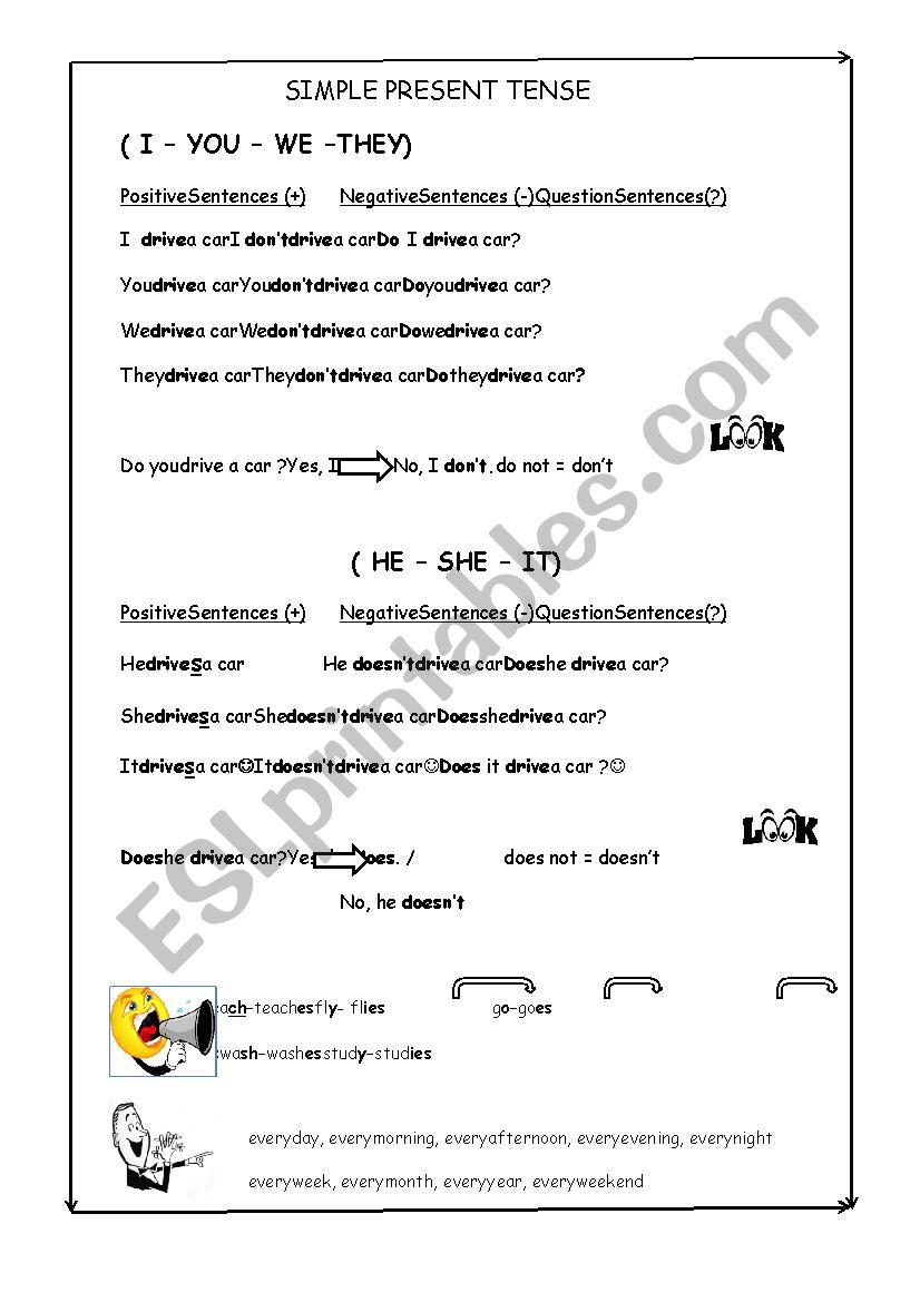 Simple Present Tense worksheet