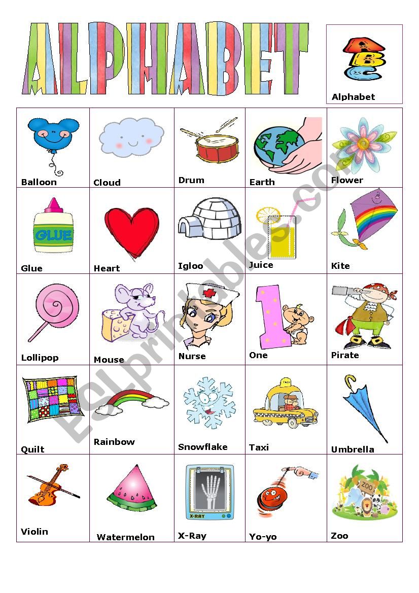 Alphabet worksheet