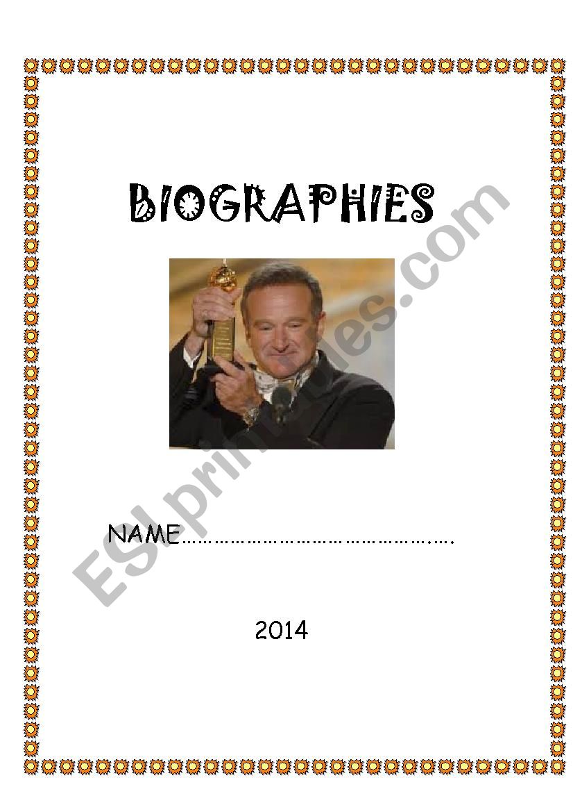 Biography booklet worksheet