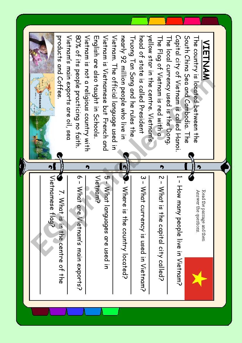 ASEAN series - Vietnam worksheet
