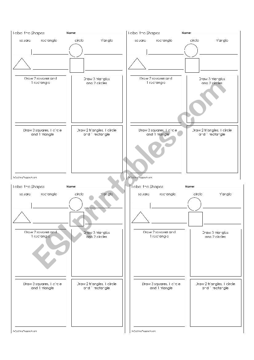 shapes and colors worksheet