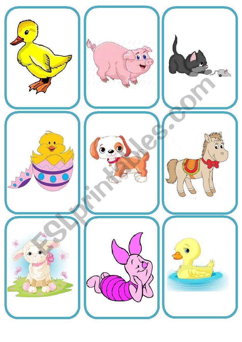 Farm animals - flashcards part 2