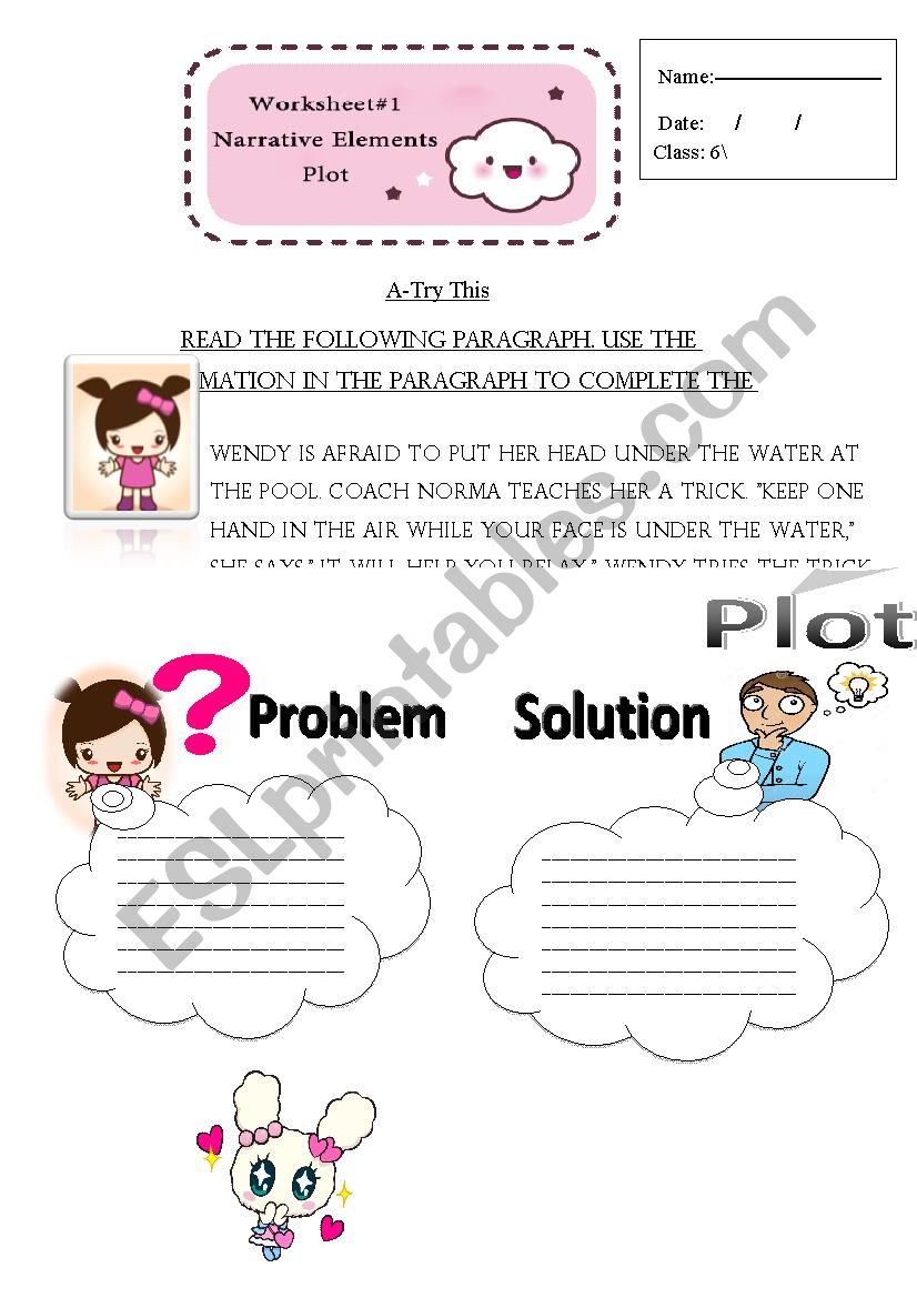 plot: problem & solution worksheet