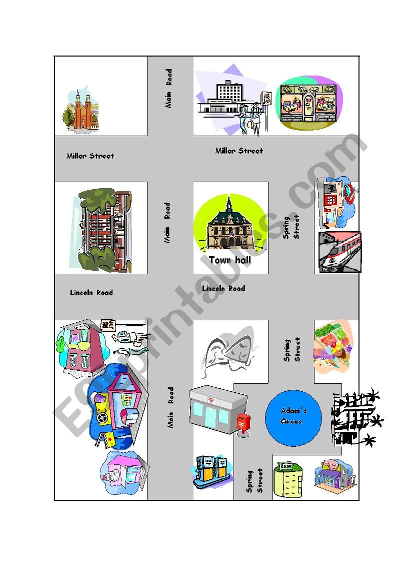 Prepositions of Places worksheet