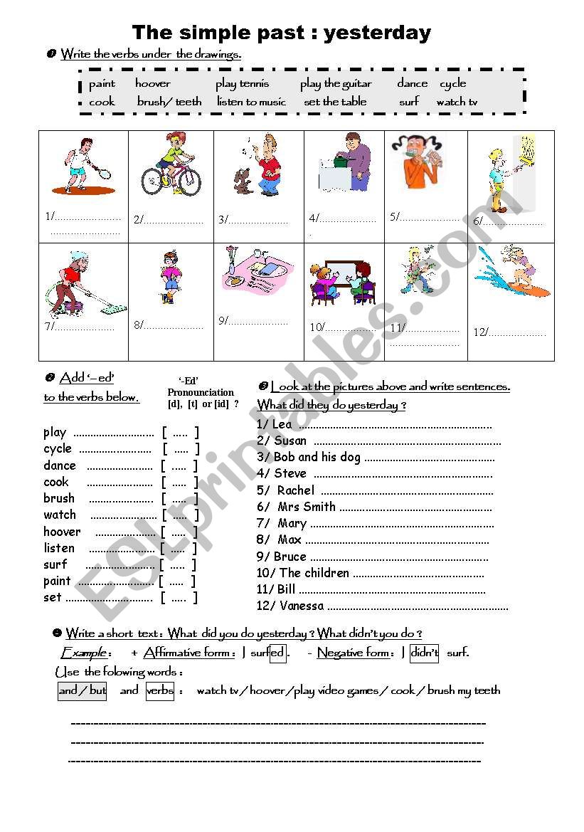 The simple past worksheet