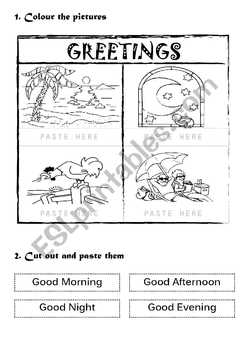 Greetings Exercise For Very Young Learners