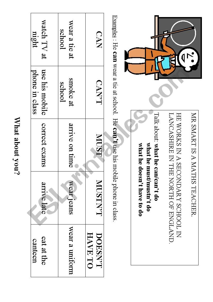 Mr Smart worksheet