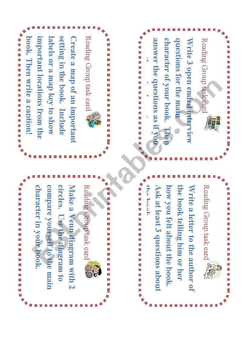 Reading group task cards-part 2