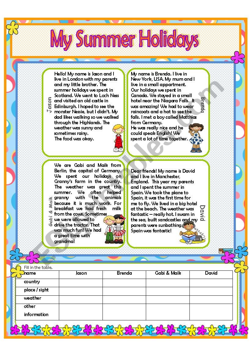 Английский язык 5 класс каникулы. Лето Worksheets. My Summer Holidays задания. Праздники на английском Worksheets. Summer Holidays Worksheet лето.