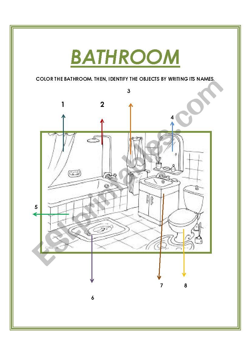 MY BATHROOM worksheet