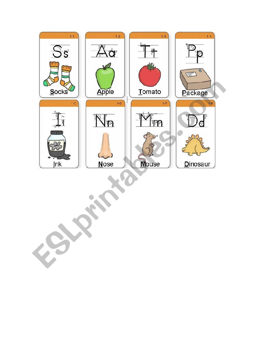 Letters and Sounds Phase 2 Letter Cards