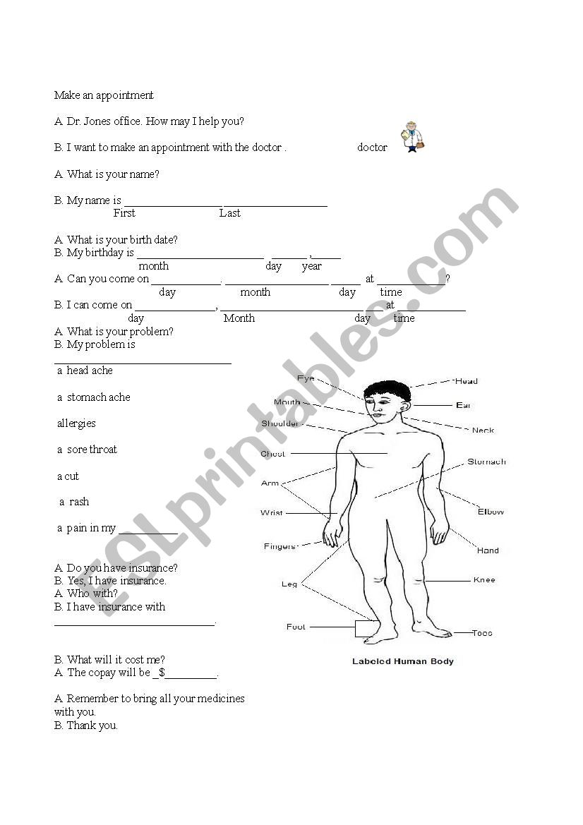 making-an-appointment-with-a-doctor-conversation-esl-worksheet-by