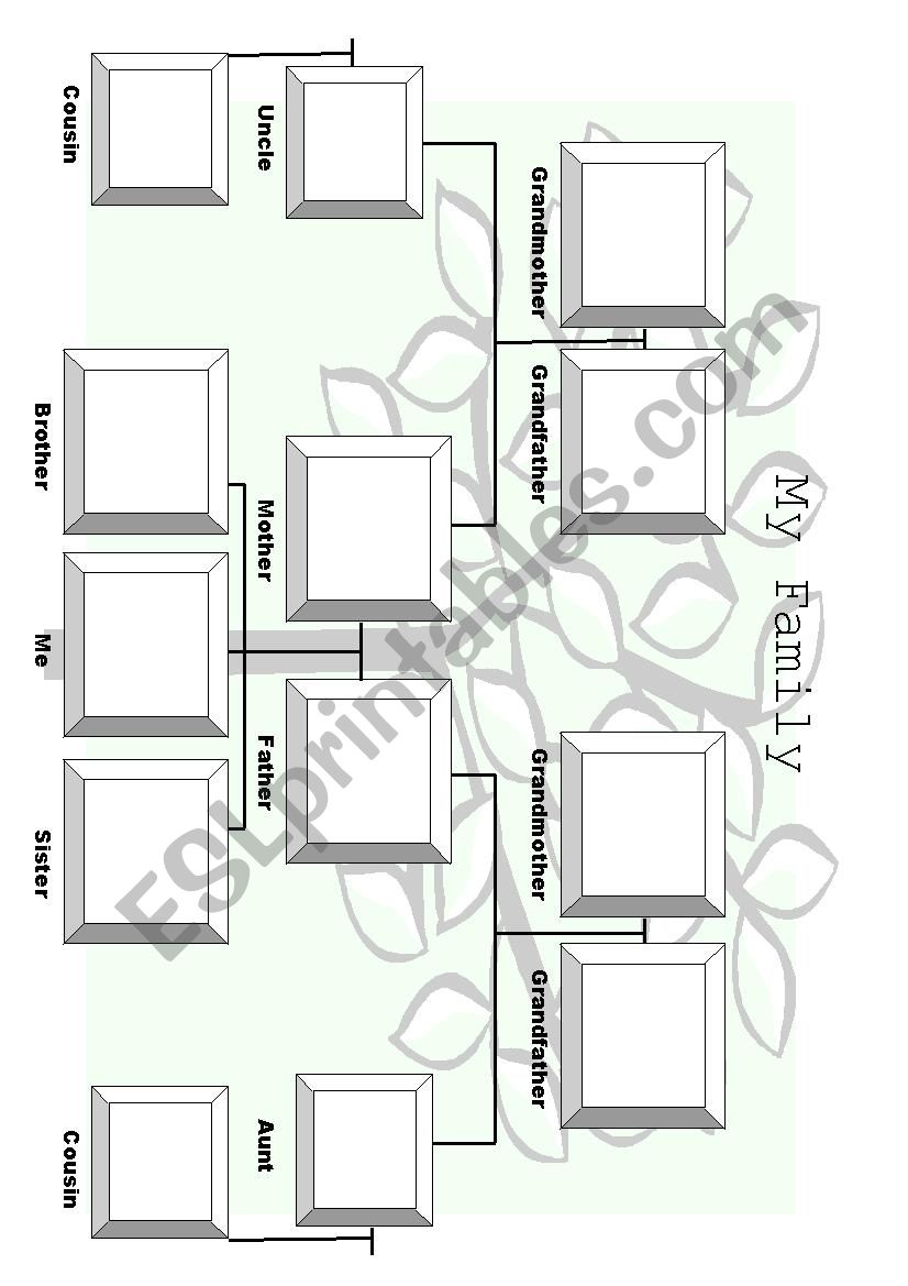 Family Tree - ESL worksheet by FionaVB