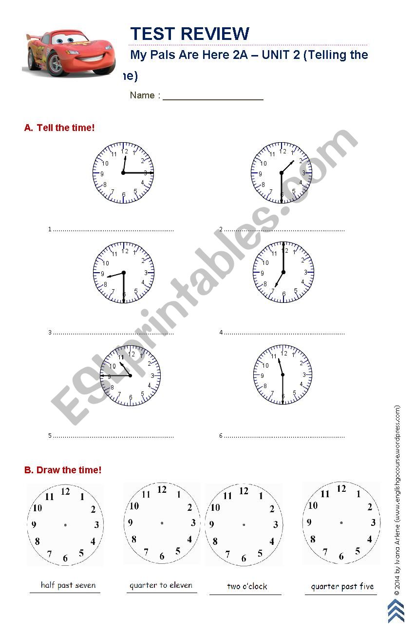 TELLING THE TIME & PREPOSITION OF TIME (IN / AT)