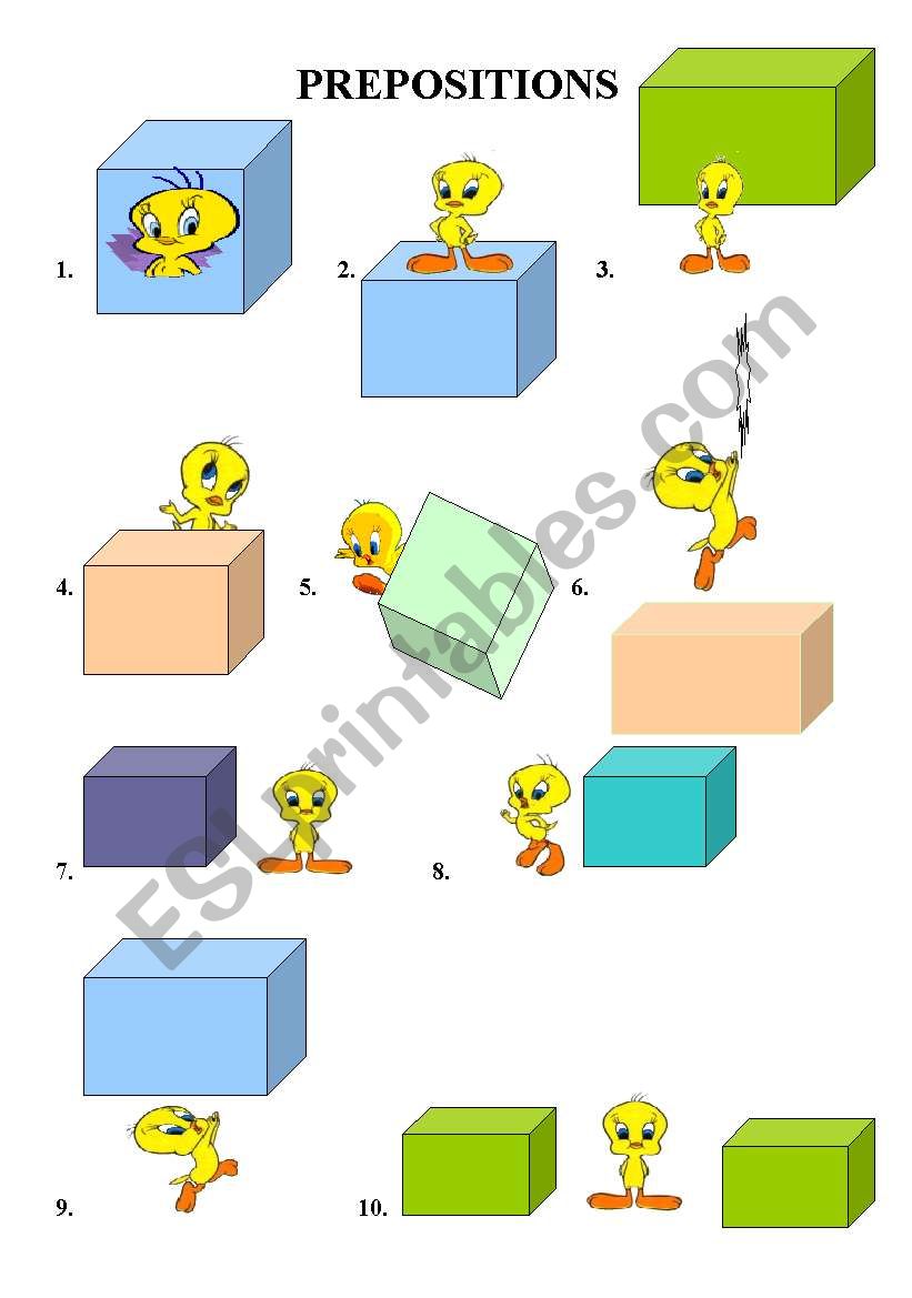 preposition worksheet