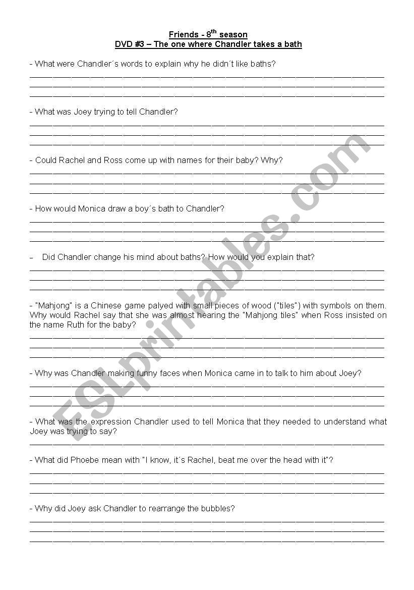 Friends 1 worksheet