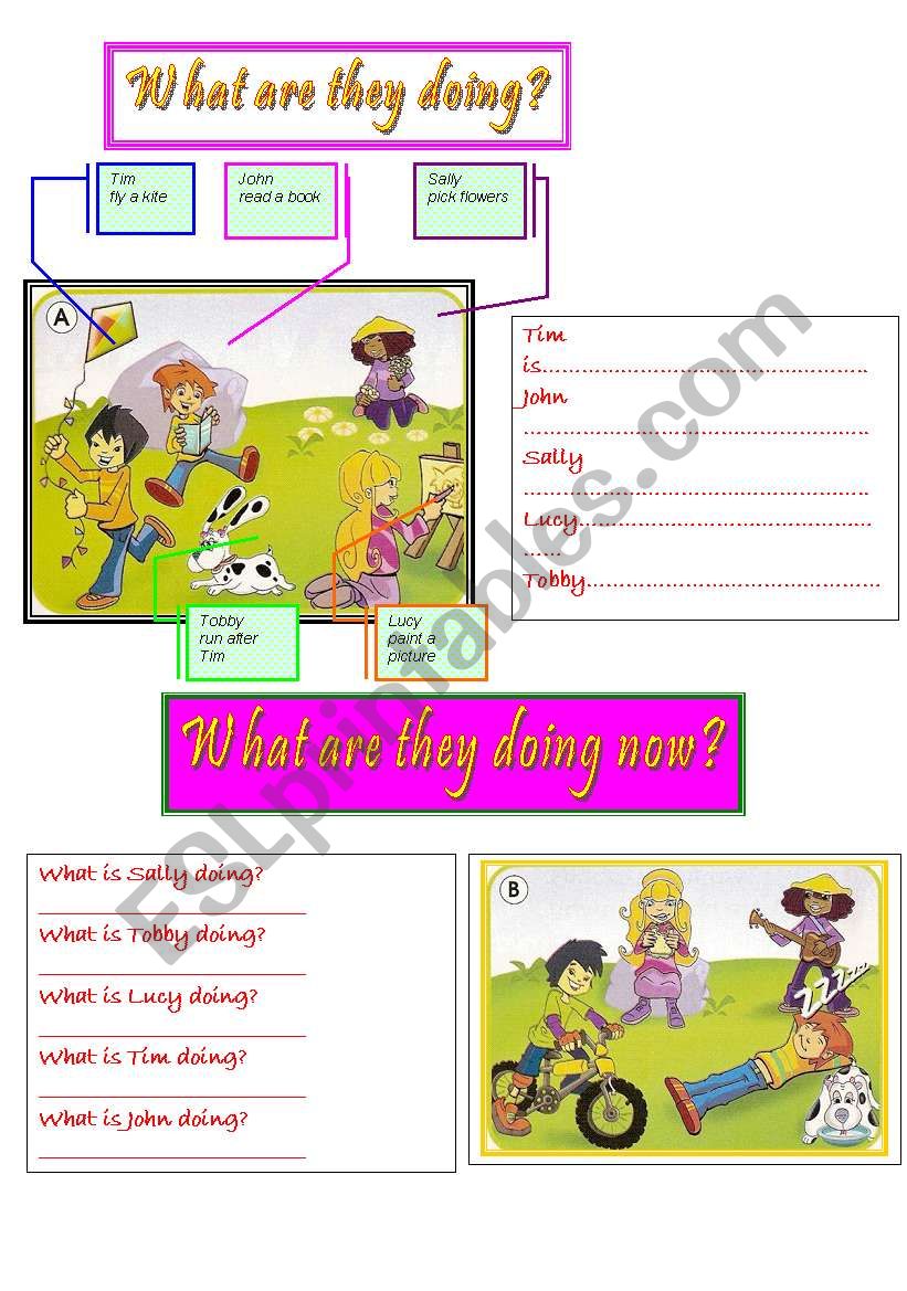 WHAT ARE THEY DOING? worksheet