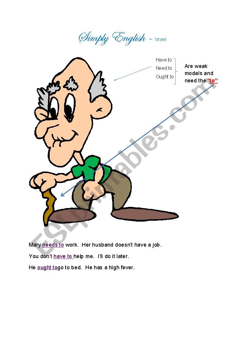 Modals with to and without to worksheet