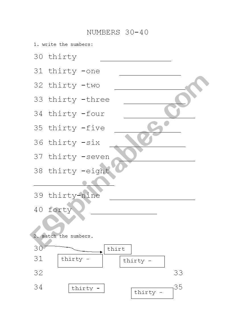 numbers-30-to-40-esl-worksheet-by-mamen298