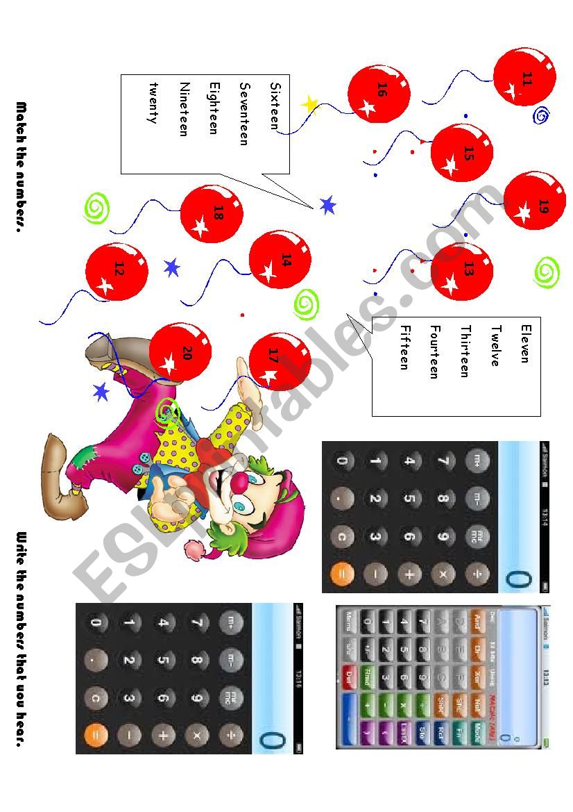 number bingo  worksheet