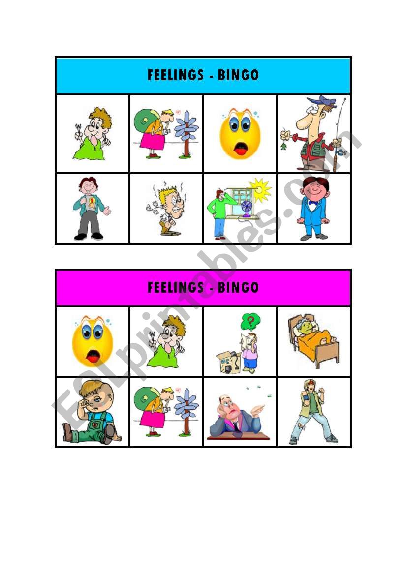 FEELINGS - BINGO worksheet