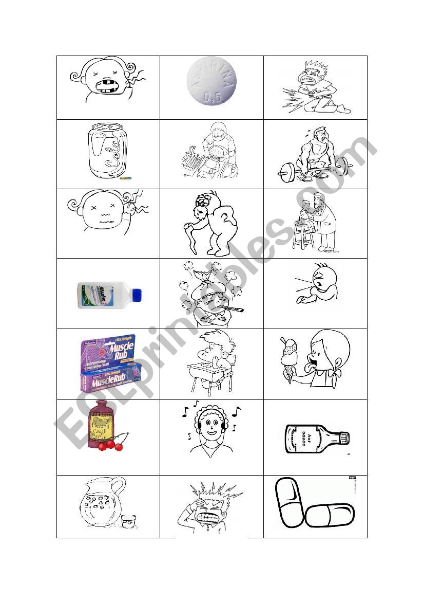 AILMENTS worksheet